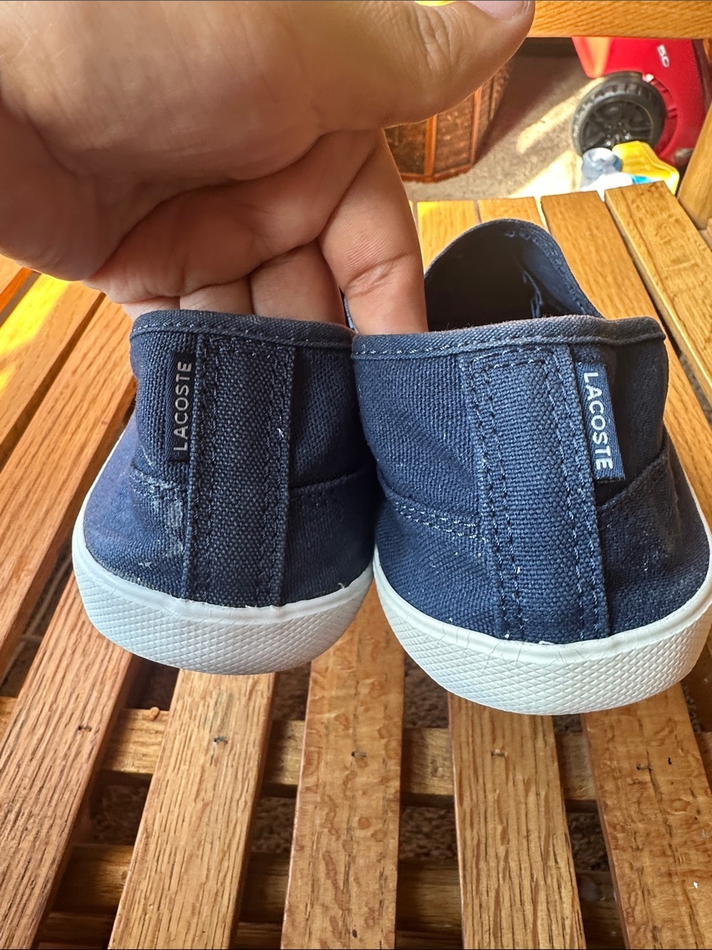 Lacoste Men’s Marice Canvas Slip on Sz 9.5 - Picture 3 of 8